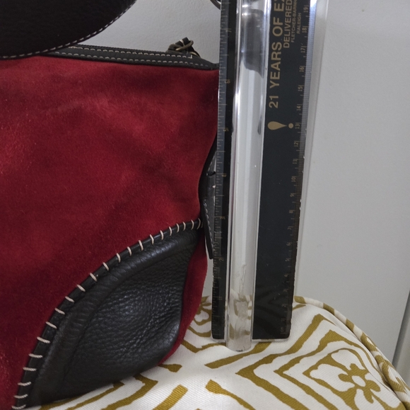 Donald J Pliner Red Suede Purse - Picture 6 of 7
